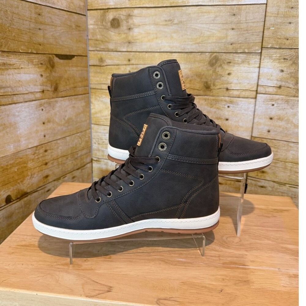 LEVI'S STATION URBAN STREETWEAR EVERYDAY CASUAL HIGH TOP SNEAKER BOOTS  SZ. 9 - Picture 3 of 6